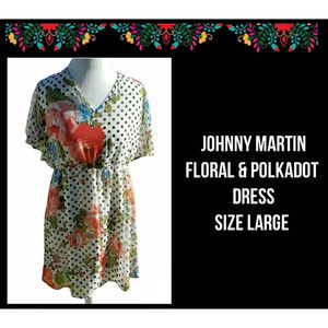 JOHNNY MARTIN | FLORAL POLKADOT DRESS